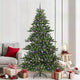 Vidaxx sapin de Noël artificiel pliant vert 210 cm PVC et acier