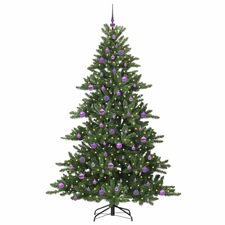 Vidaxx sapin de Noël artificiel pliant vert 210 cm PVC et acier
