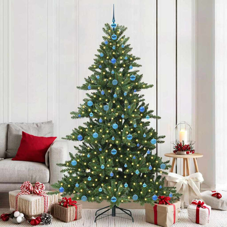 Vidaxx sapin de Noël artificiel pliant vert 210 cm PVC et acier