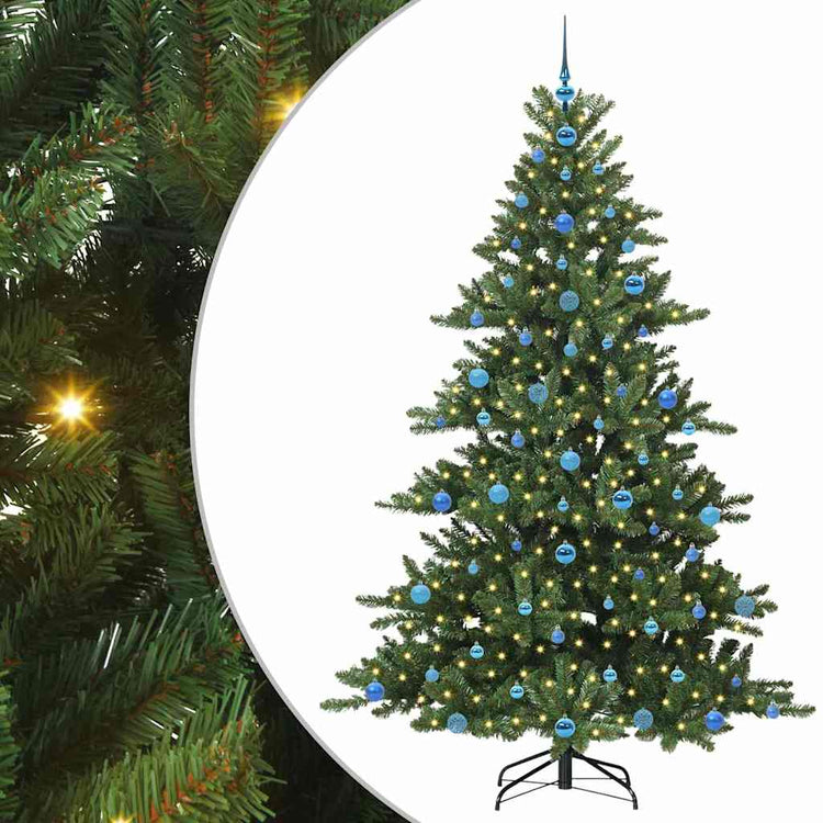 Vidaxx sapin de Noël artificiel pliant vert 210 cm PVC et acier