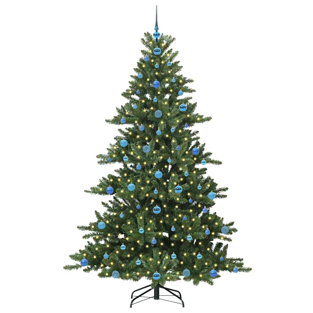 Vidaxx sapin de Noël artificiel pliant vert 210 cm PVC et acier