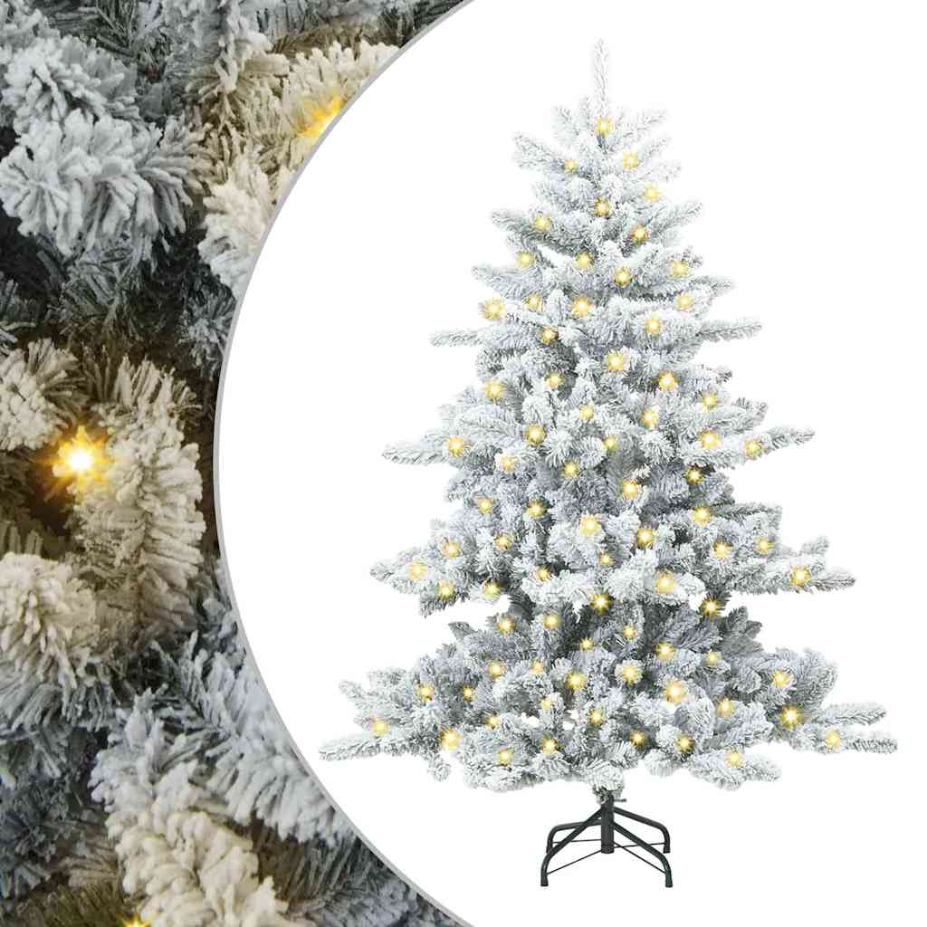 Vidaxx sapin de Noël artificiel pliant blanc 150 cm PVC et acier