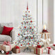 Vidaxx sapin de Noël artificiel pliant blanc 150 cm PVC et acier