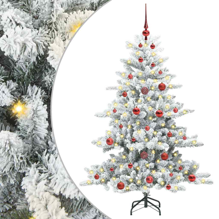 Vidaxx sapin de Noël artificiel pliant blanc 150 cm PVC et acier