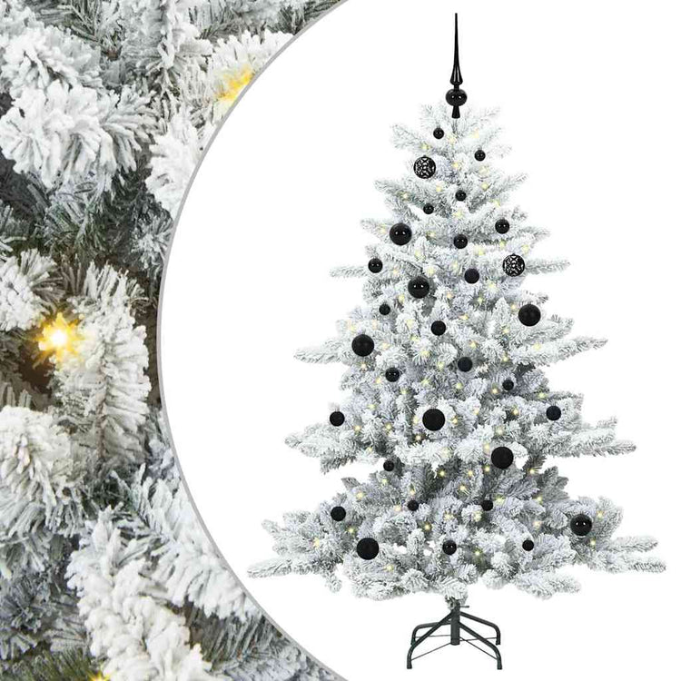 Vidaxx sapin de Noël artificiel pliant blanc 150 cm PVC et acier