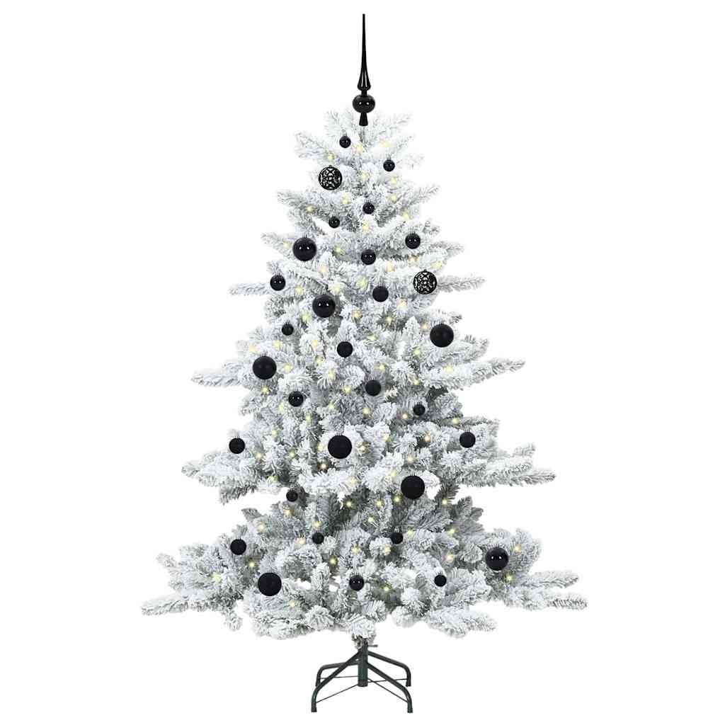 Vidaxx sapin de Noël artificiel pliant blanc 150 cm PVC et acier