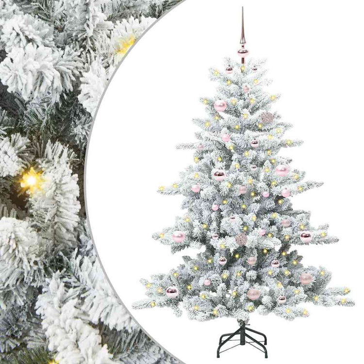 Vidaxx sapin de Noël artificiel pliant blanc 150 cm PVC et acier