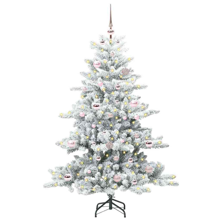 Vidaxx sapin de Noël artificiel pliant blanc 150 cm PVC et acier