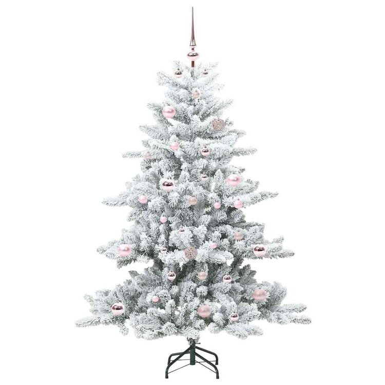 Vidaxx sapin de Noël artificiel pliant blanc 150 cm PVC et acier