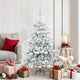 Vidaxx sapin de Noël artificiel pliant blanc 150 cm PVC et acier