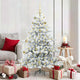 Vidaxx sapin de Noël artificiel pliant blanc 150 cm PVC et acier