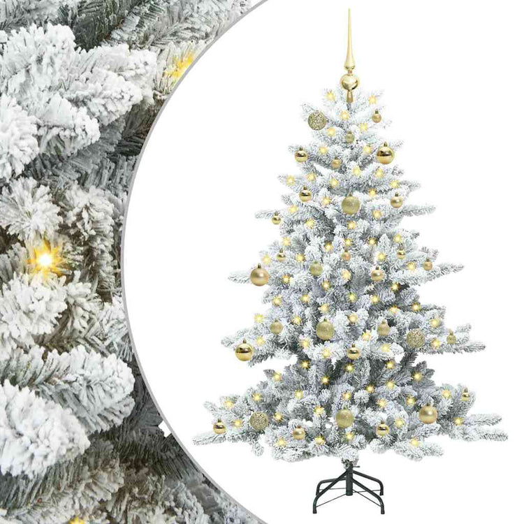 Vidaxx sapin de Noël artificiel pliant blanc 150 cm PVC et acier