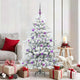 Vidaxx sapin de Noël artificiel pliant blanc 150 cm PVC et acier