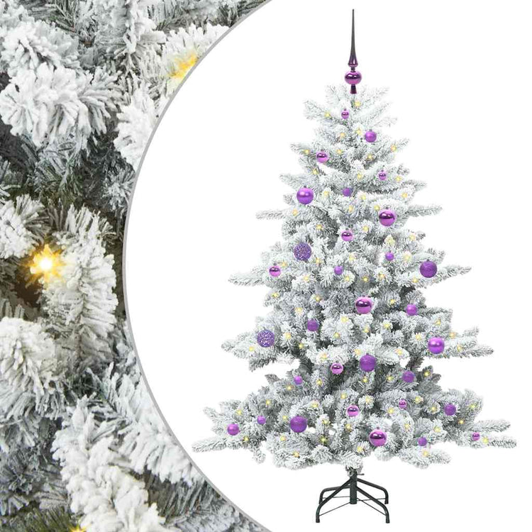 Vidaxx sapin de Noël artificiel pliant blanc 150 cm PVC et acier