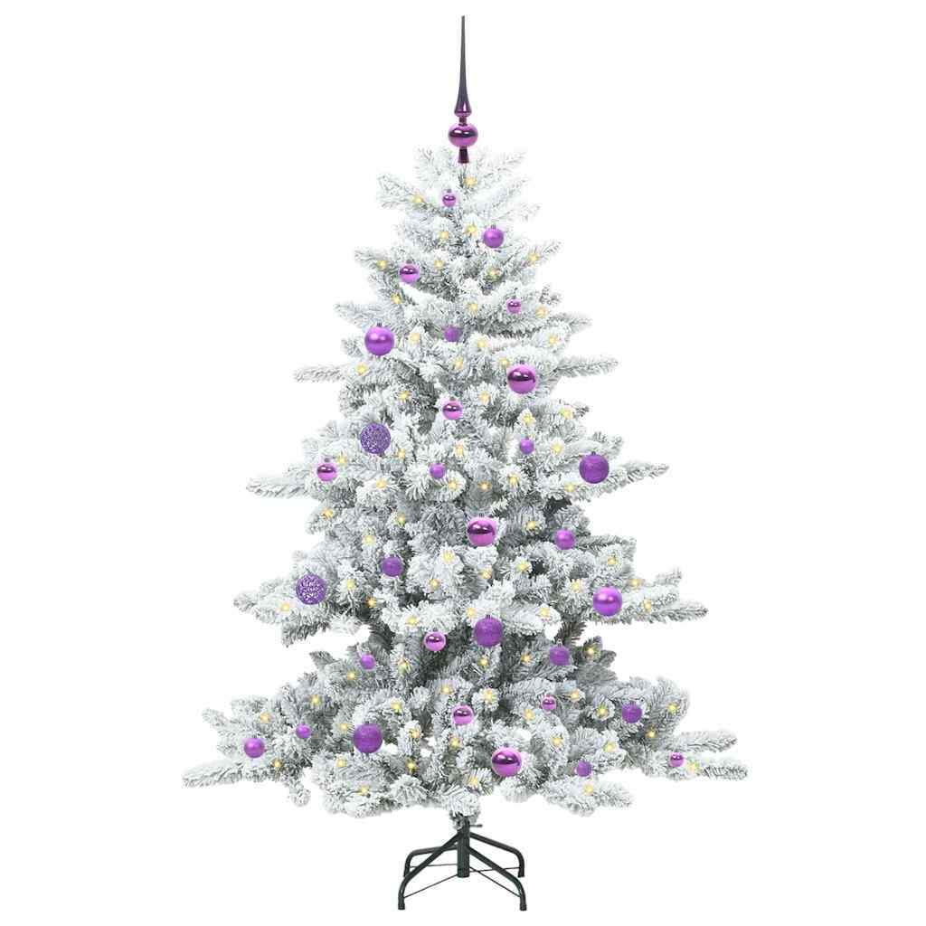 Vidaxx sapin de Noël artificiel pliant blanc 150 cm PVC et acier