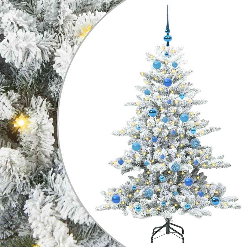 Vidaxx sapin de Noël artificiel pliant blanc 150 cm PVC et acier