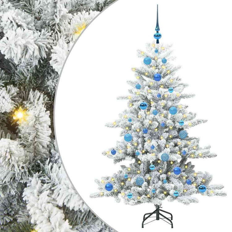 Vidaxx sapin de Noël artificiel pliant blanc 150 cm PVC et acier