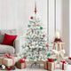 Vidaxx sapin de Noël artificiel pliant blanc 150 cm PVC et acier