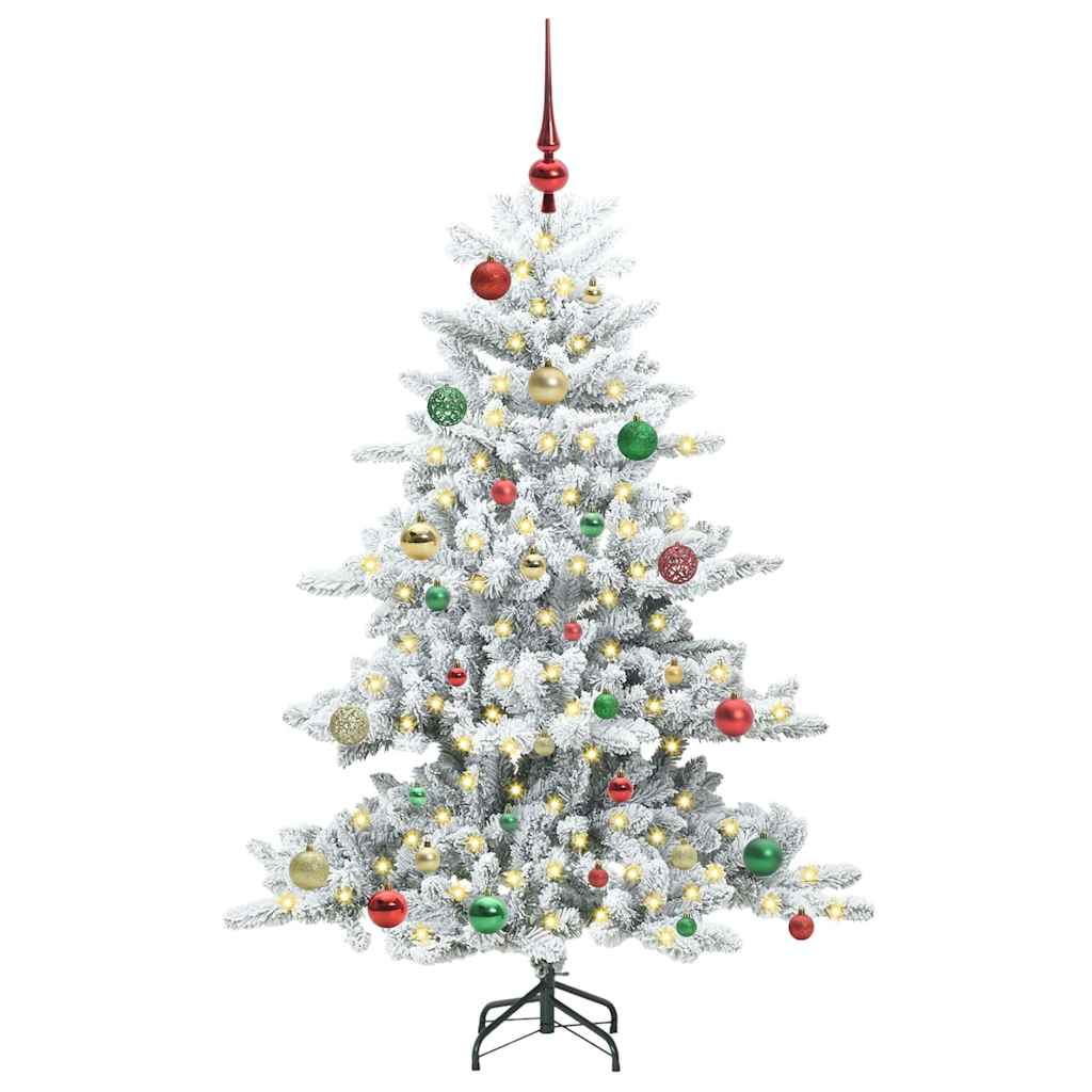 Vidaxx sapin de Noël artificiel pliant blanc 150 cm PVC et acier