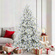 Vidaxx sapin de Noël artificiel pliant blanc 180 cm PVC et acier