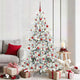 Vidaxx sapin de Noël artificiel pliant blanc 180 cm PVC et acier