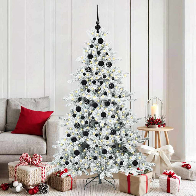 Vidaxx sapin de Noël artificiel pliant blanc 180 cm PVC et acier