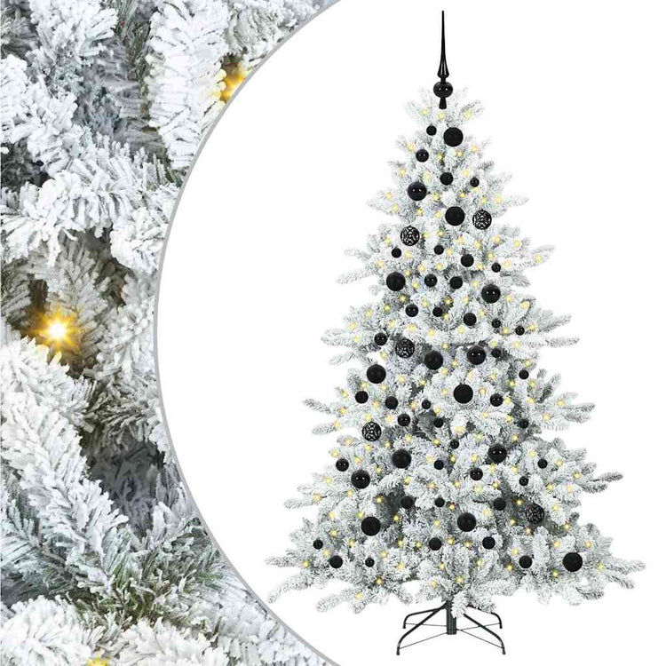 Vidaxx sapin de Noël artificiel pliant blanc 180 cm PVC et acier