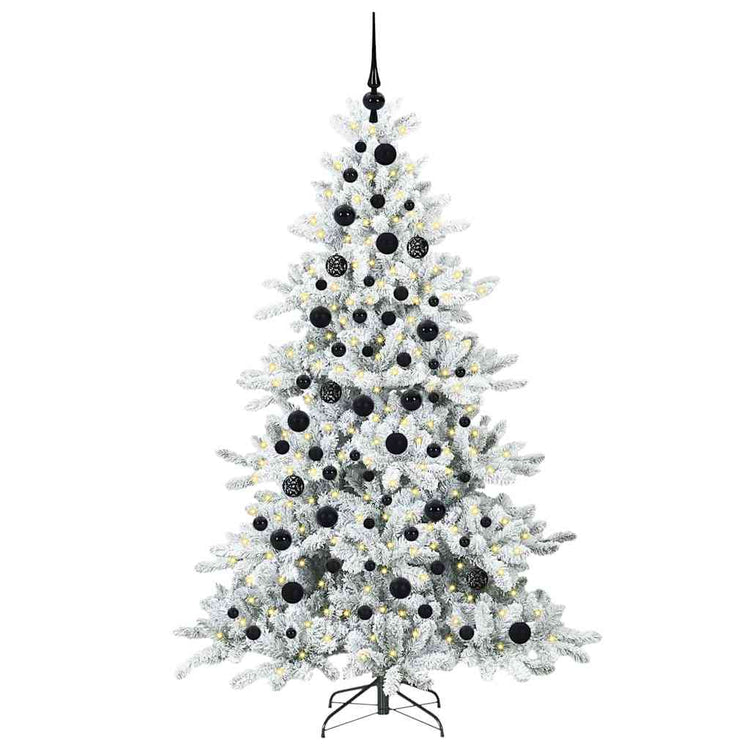 Vidaxx sapin de Noël artificiel pliant blanc 180 cm PVC et acier