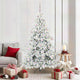 Vidaxx sapin de Noël artificiel pliant blanc 180 cm PVC et acier