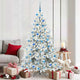 Vidaxx sapin de Noël artificiel pliant blanc 180 cm PVC et acier
