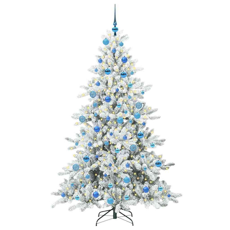 Vidaxx sapin de Noël artificiel pliant blanc 180 cm PVC et acier