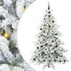 Vidaxx sapin de Noël artificiel pliant blanc 210 cm PVC et acier