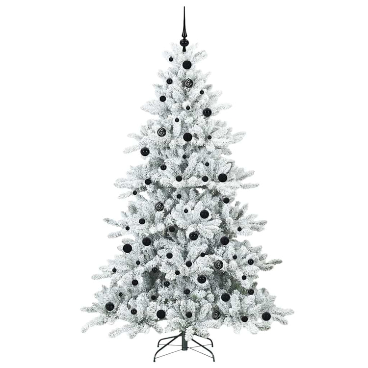 Vidaxx sapin de Noël artificiel pliant blanc 210 cm PVC et acier