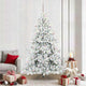 Vidaxx sapin de Noël artificiel pliant blanc 210 cm PVC et acier