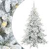 Vidaxx sapin de Noël artificiel pliant blanc 210 cm PVC et acier