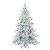 Vidaxx sapin de Noël artificiel pliant blanc 210 cm PVC et acier