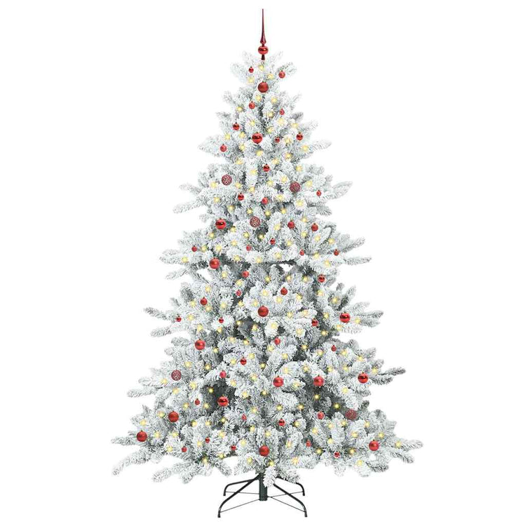 Vidaxx sapin de Noël artificiel pliant blanc 240 cm PVC et acier