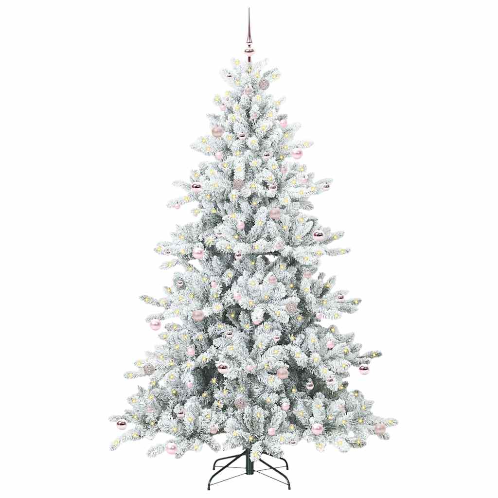 Vidaxx sapin de Noël artificiel pliant blanc 240 cm PVC et acier