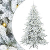 Vidaxx sapin de Noël artificiel pliant blanc 240 cm PVC et acier