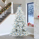 Vidaxx sapin de Noël artificiel pliant blanc 240 cm PVC et acier