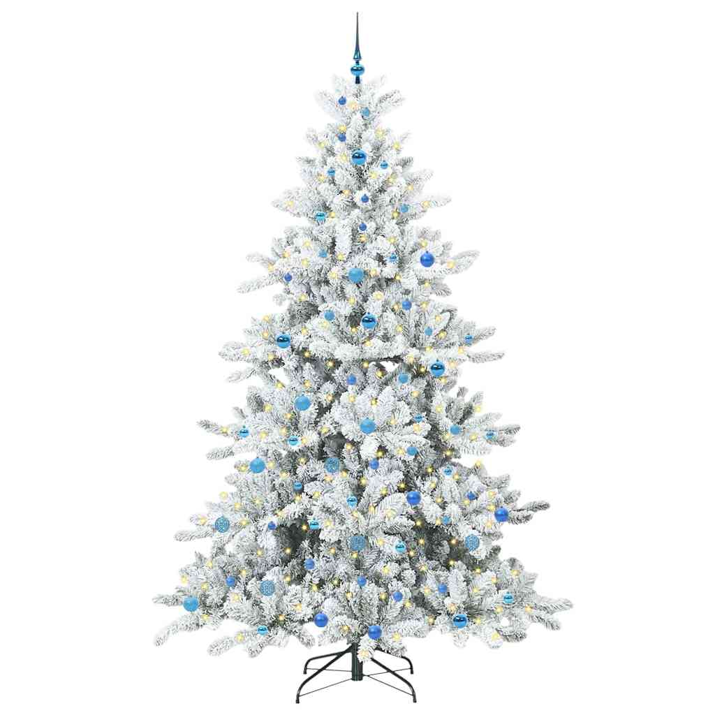 Vidaxx sapin de Noël artificiel pliant blanc 240 cm PVC et acier