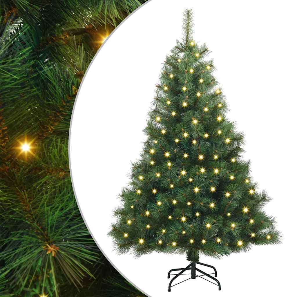 Vidaxx sapin de Noël artificiel avec 150 LED avec standard vert 120 cm PE et PVC
