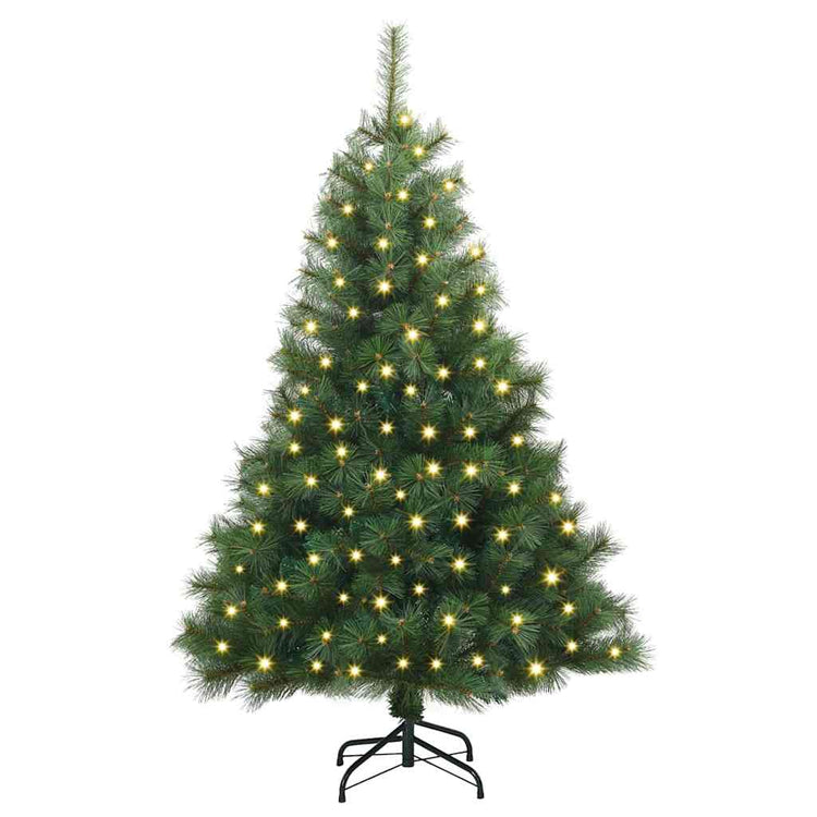 Vidaxx sapin de Noël artificiel avec 150 LED avec standard vert 120 cm PE et PVC