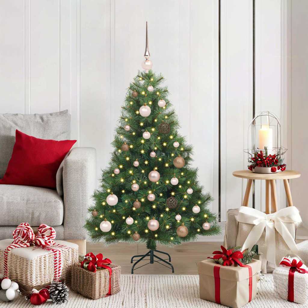 Vidaxx sapin de Noël artificiel avec 150 LED avec standard vert 120 cm PE et PVC