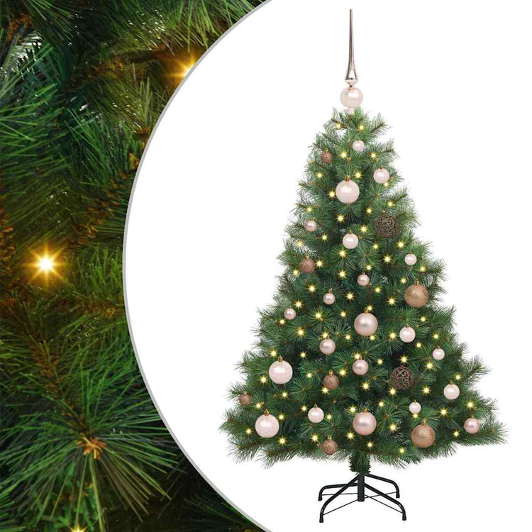 Vidaxx sapin de Noël artificiel avec 150 LED avec standard vert 120 cm PE et PVC