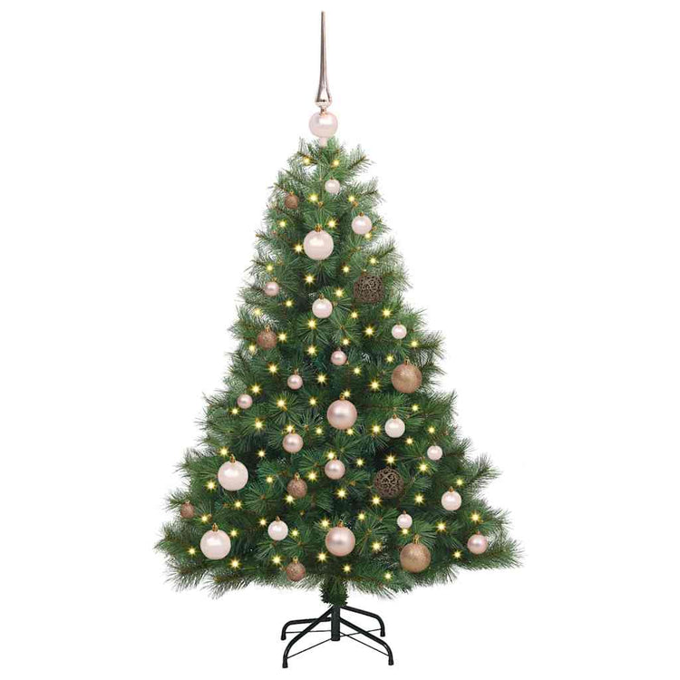 Vidaxx sapin de Noël artificiel avec 150 LED avec standard vert 120 cm PE et PVC