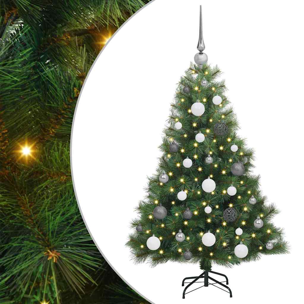 Vidaxx sapin de Noël artificiel avec 150 LED avec standard vert 120 cm PE et PVC