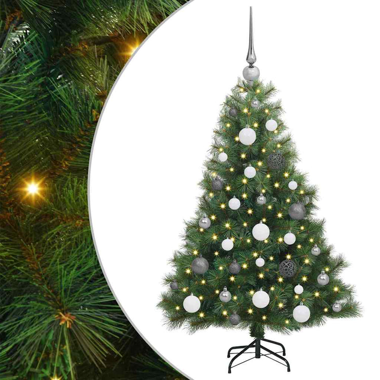 Vidaxx sapin de Noël artificiel avec 150 LED avec standard vert 120 cm PE et PVC
