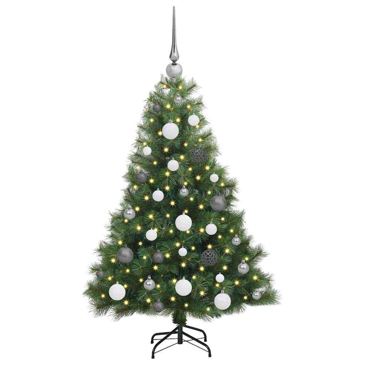 Vidaxx sapin de Noël artificiel avec 150 LED avec standard vert 120 cm PE et PVC