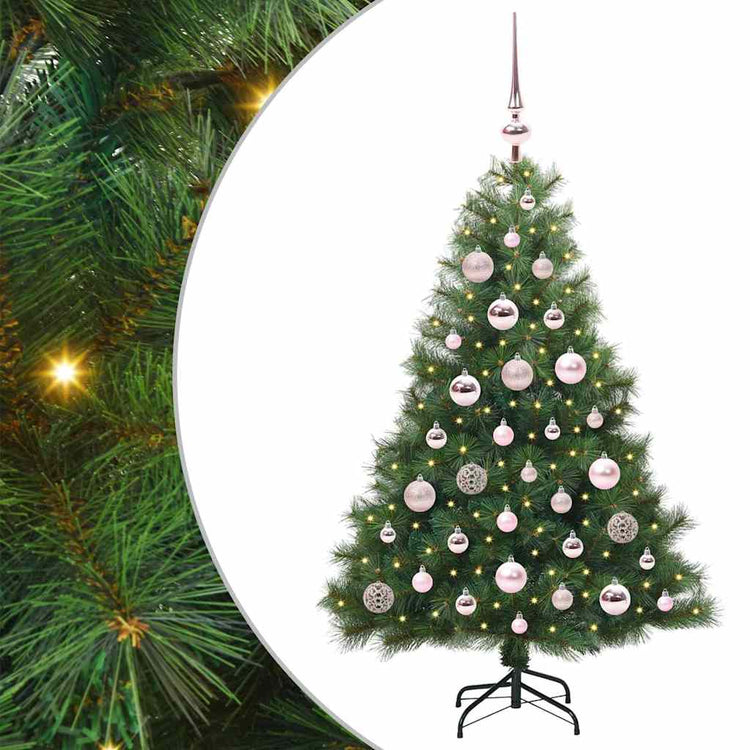 Vidaxx sapin de Noël artificiel avec 150 LED avec standard vert 120 cm PE et PVC